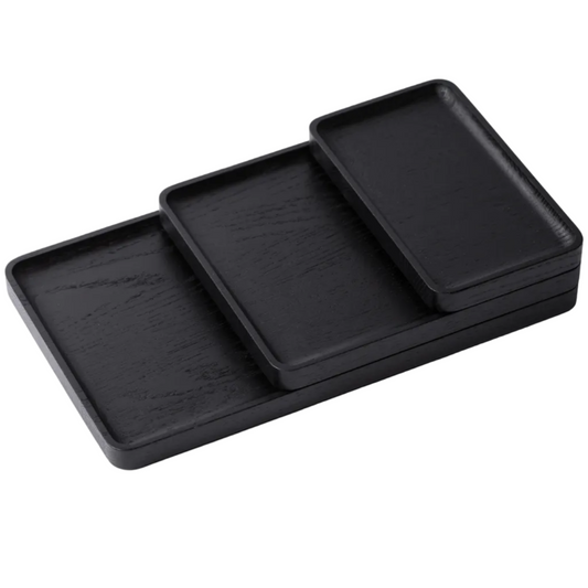 Wooden Catchall Tray | Solid Black Walnut Modular Organizer