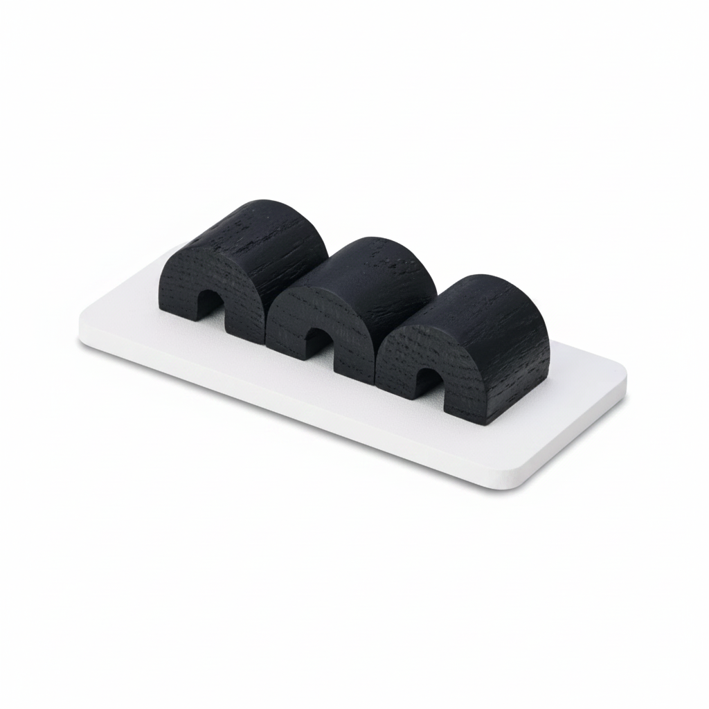 Magnetic Cable Organizer | Solid Black Walnut (Black / White Edition)