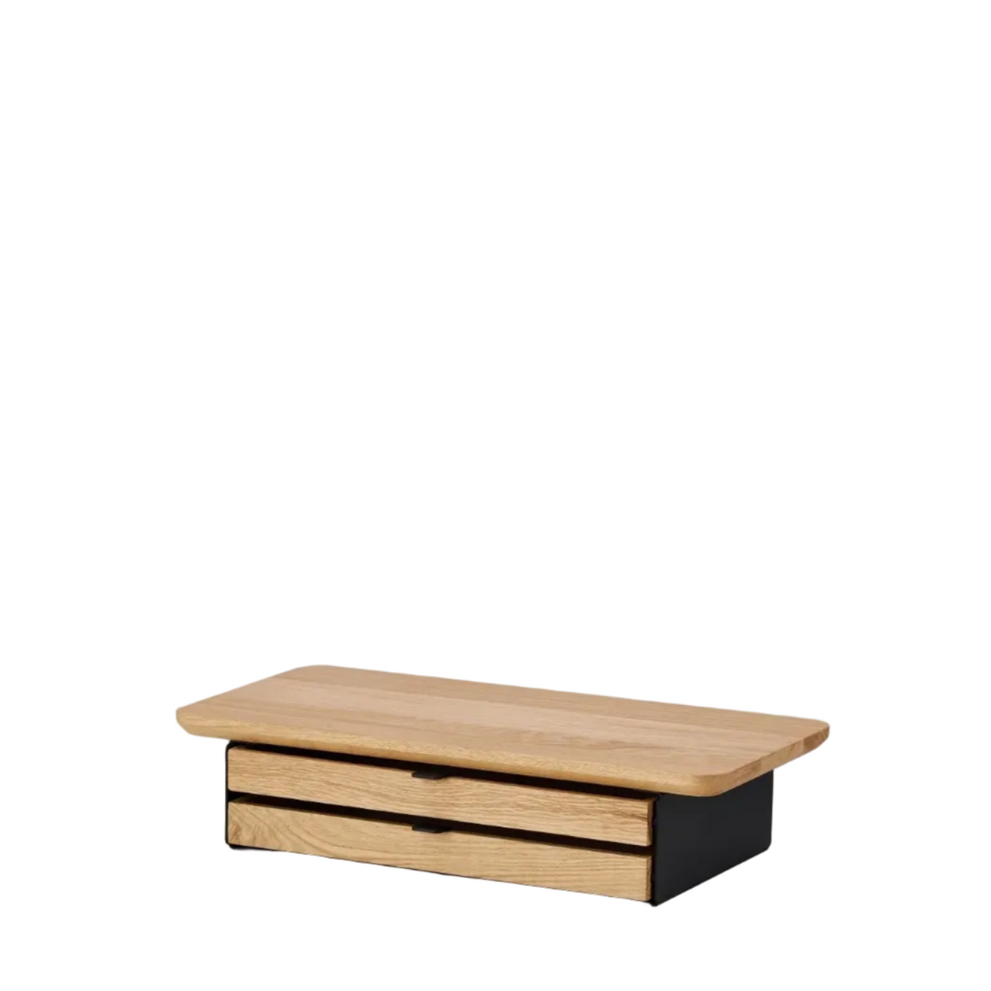 Desk Shelf Mini | Solid Oak & Black Legs (Single/Dual Drawer)
