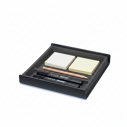 Desk Tray | Black / Natural Cork