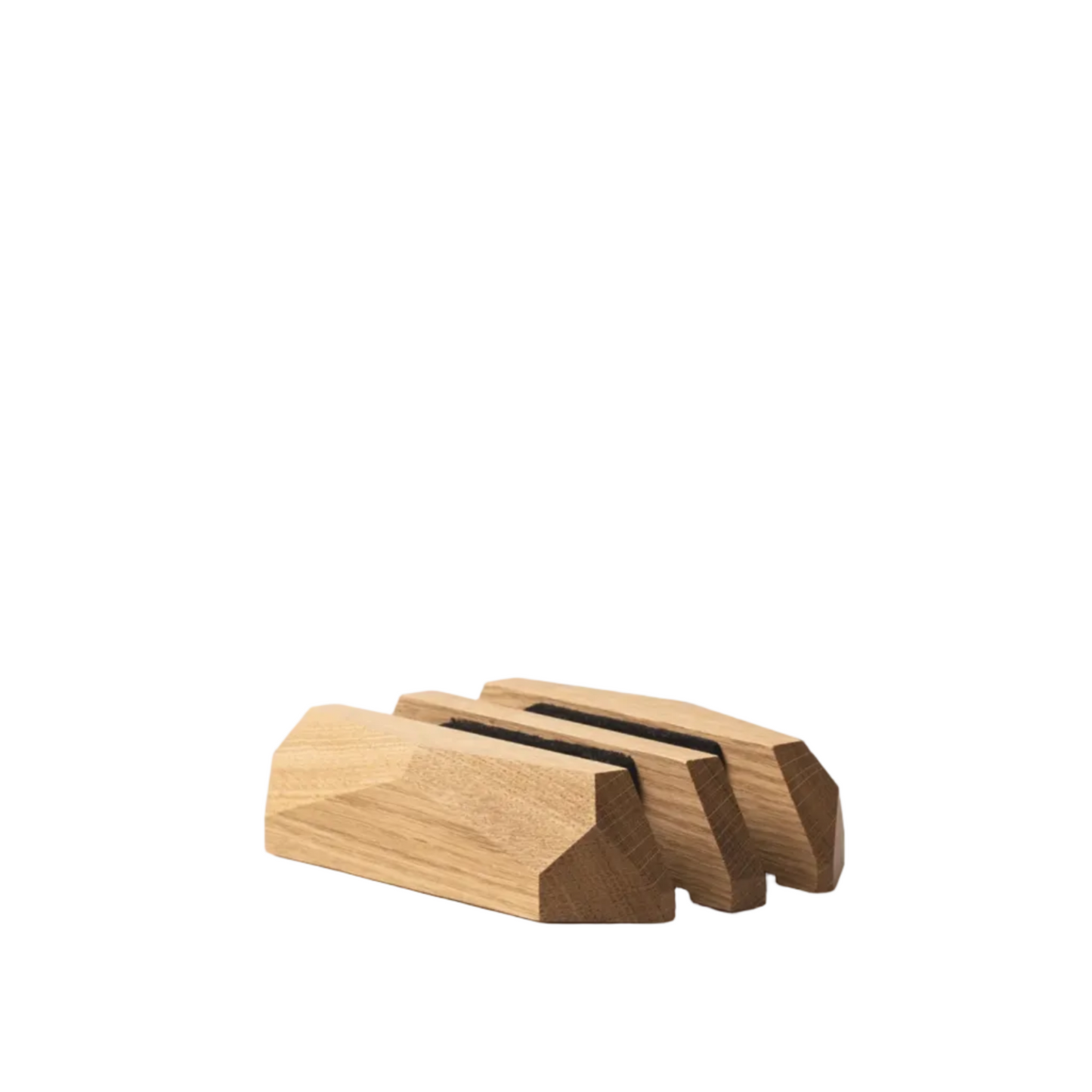 Dual Vertical Laptop Stand | Solid Oak & Steel