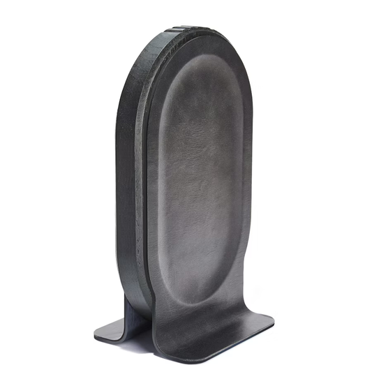 Blackened Walnut Headphone Stand | Solid Wood & Steel Display