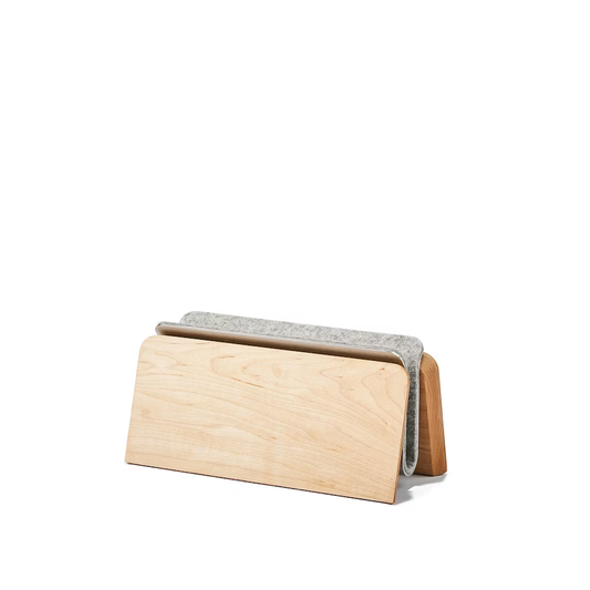 Maple MacBook Dock | Vertical Laptop Stand with German Wool Felt
