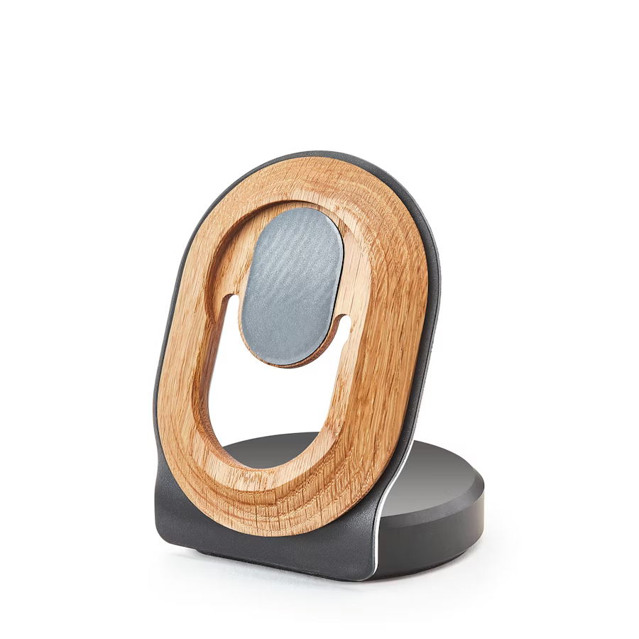 Oak MagSafe Charging Stand | Solid White Oak & Steel
