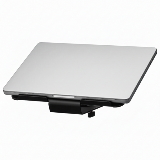 Desk Shelf Laptop Mount | Minimalist Space-Saving Riser (Medium/Large Black)