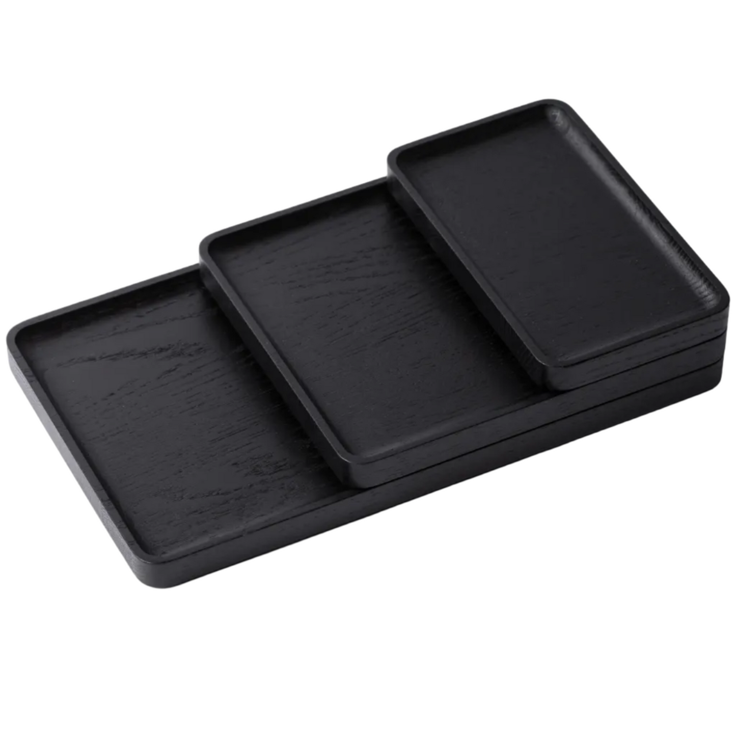 Wooden Catchall Tray | Solid Black Walnut Modular Organizer