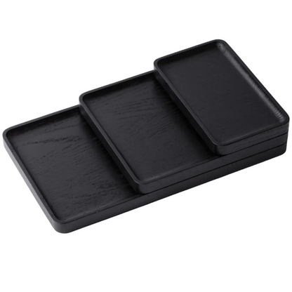 Wooden Catchall Tray | Solid Black Walnut Modular Organizer