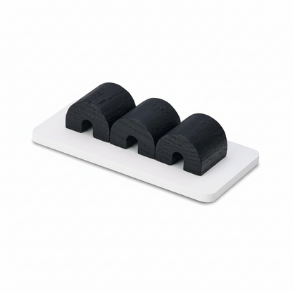 Magnetic Cable Organizer | Solid Black Walnut (Black / White Edition)