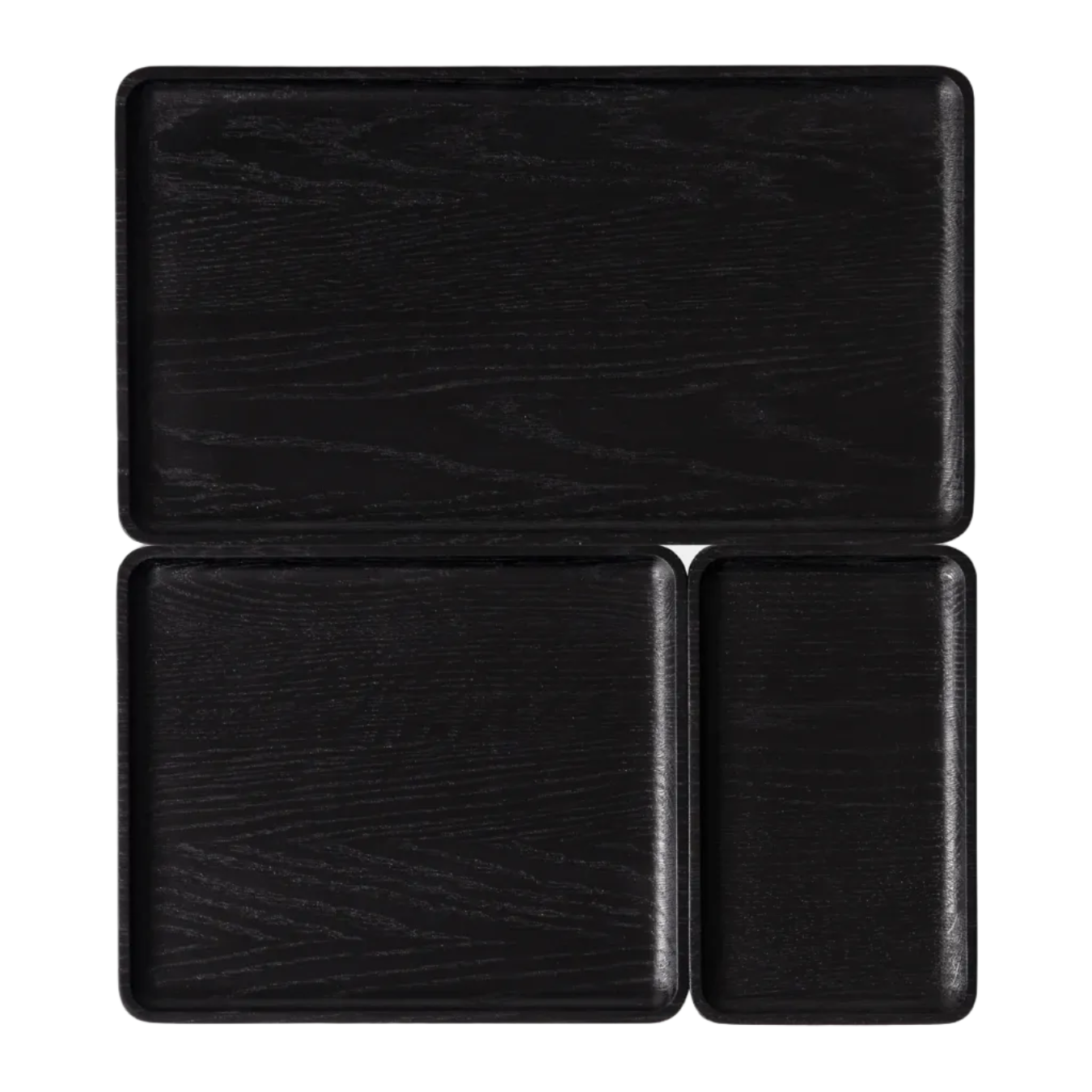 Wooden Catchall Tray | Solid Black Walnut Modular Organizer