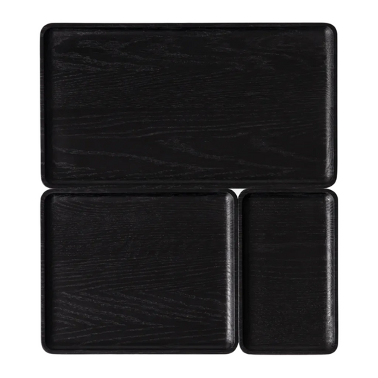 Wooden Catchall Tray | Solid Black Walnut Modular Organizer