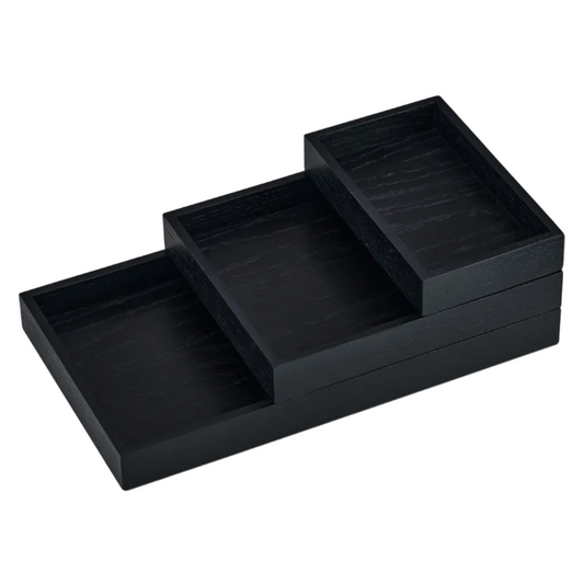 Valet Tray | Solid Black Walnut Organizational Caddy