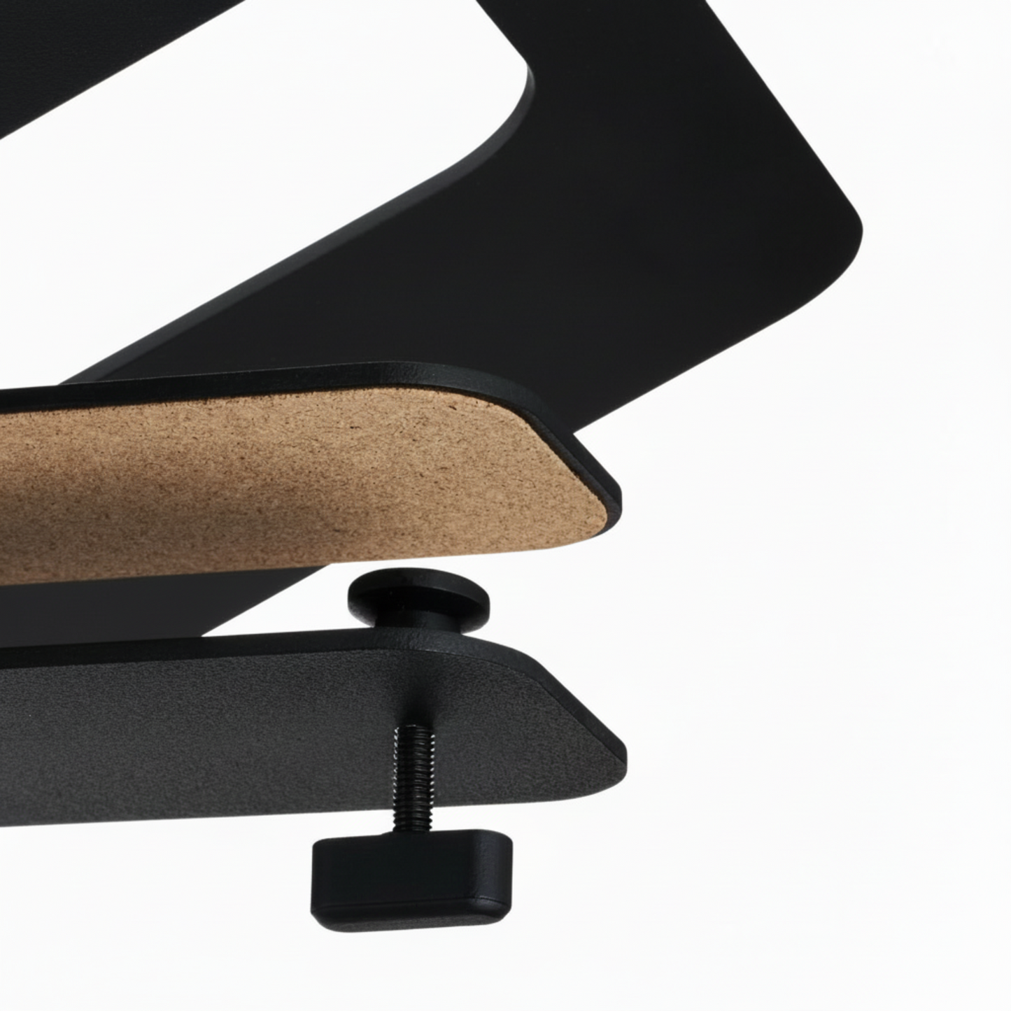 Desk Shelf Laptop Mount | Minimalist Space-Saving Riser (Medium/Large Black)