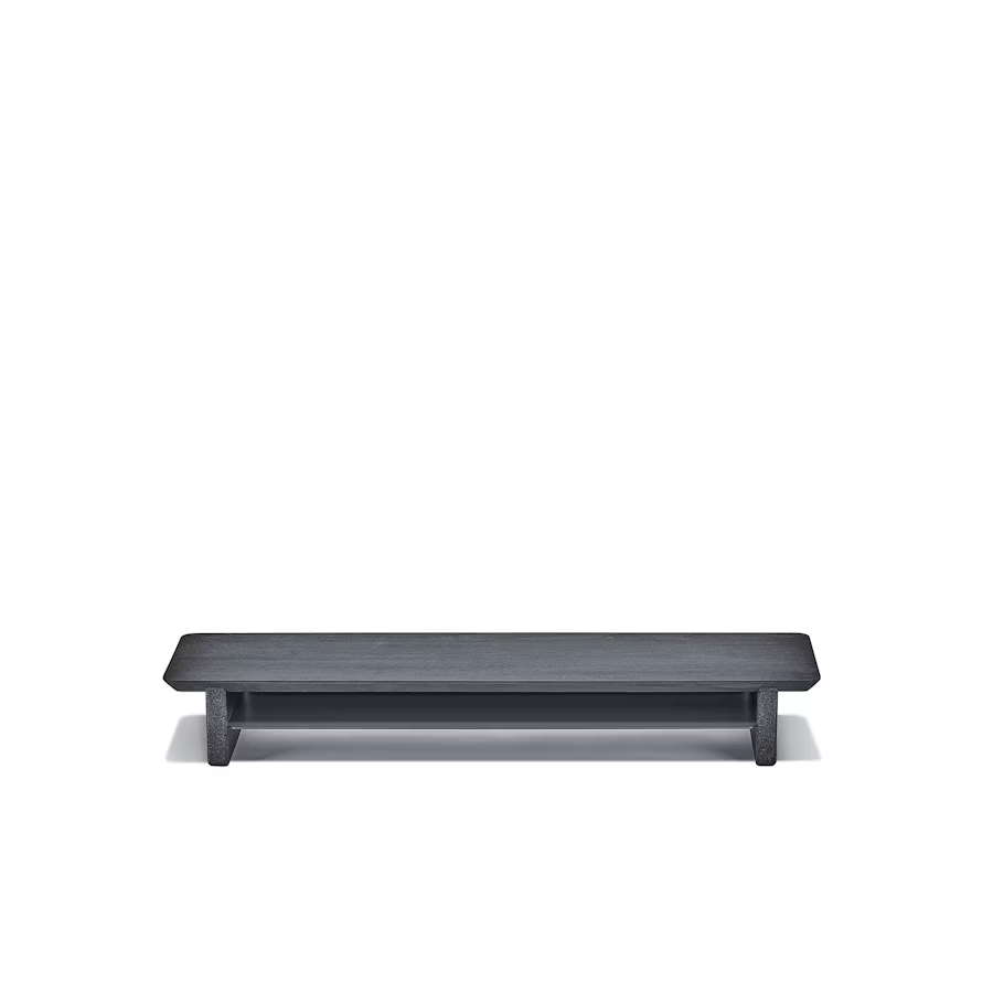 Blackened Walnut Desk Shelf | Modular Ergonomic Monitor Riser & Organizer