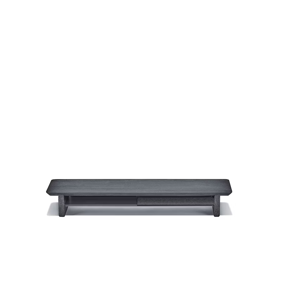 Blackened Walnut Desk Shelf | Modular Ergonomic Monitor Riser & Organizer