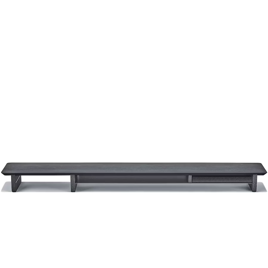 Blackened Walnut Desk Shelf | Modular Ergonomic Monitor Riser & Organizer