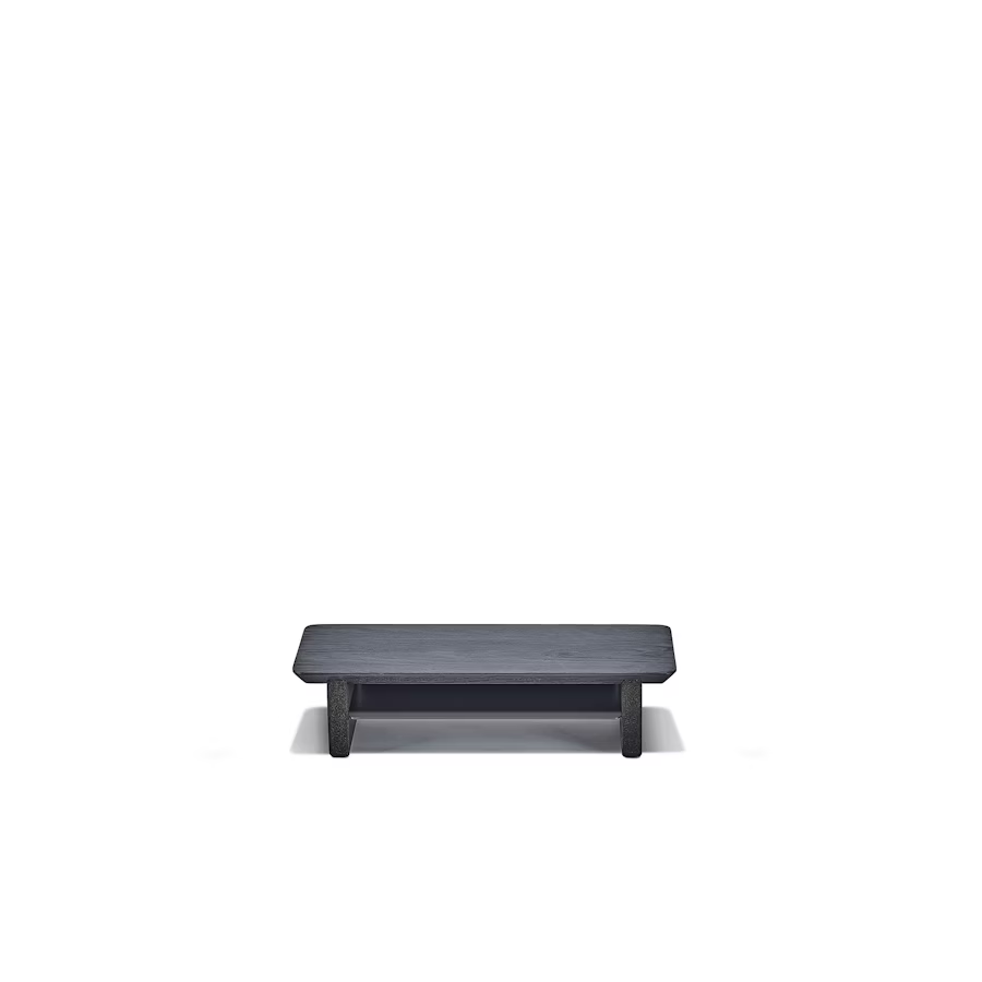 Blackened Walnut Desk Shelf | Modular Ergonomic Monitor Riser & Organizer