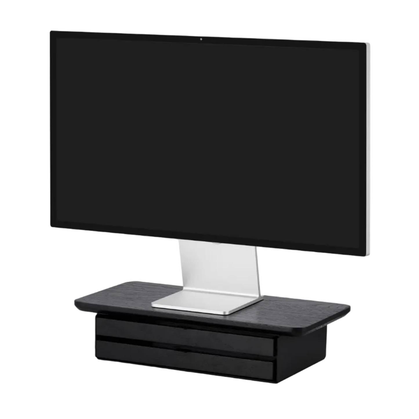 Desk Shelf Mini | Solid Black Walnut & Black Legs (Single/Dual Drawer)