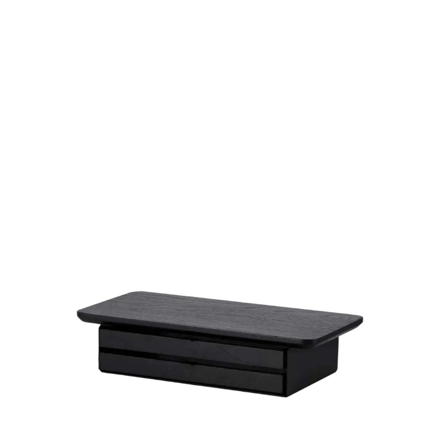 Desk Shelf Mini | Solid Black Walnut & Black Legs (Single/Dual Drawer)