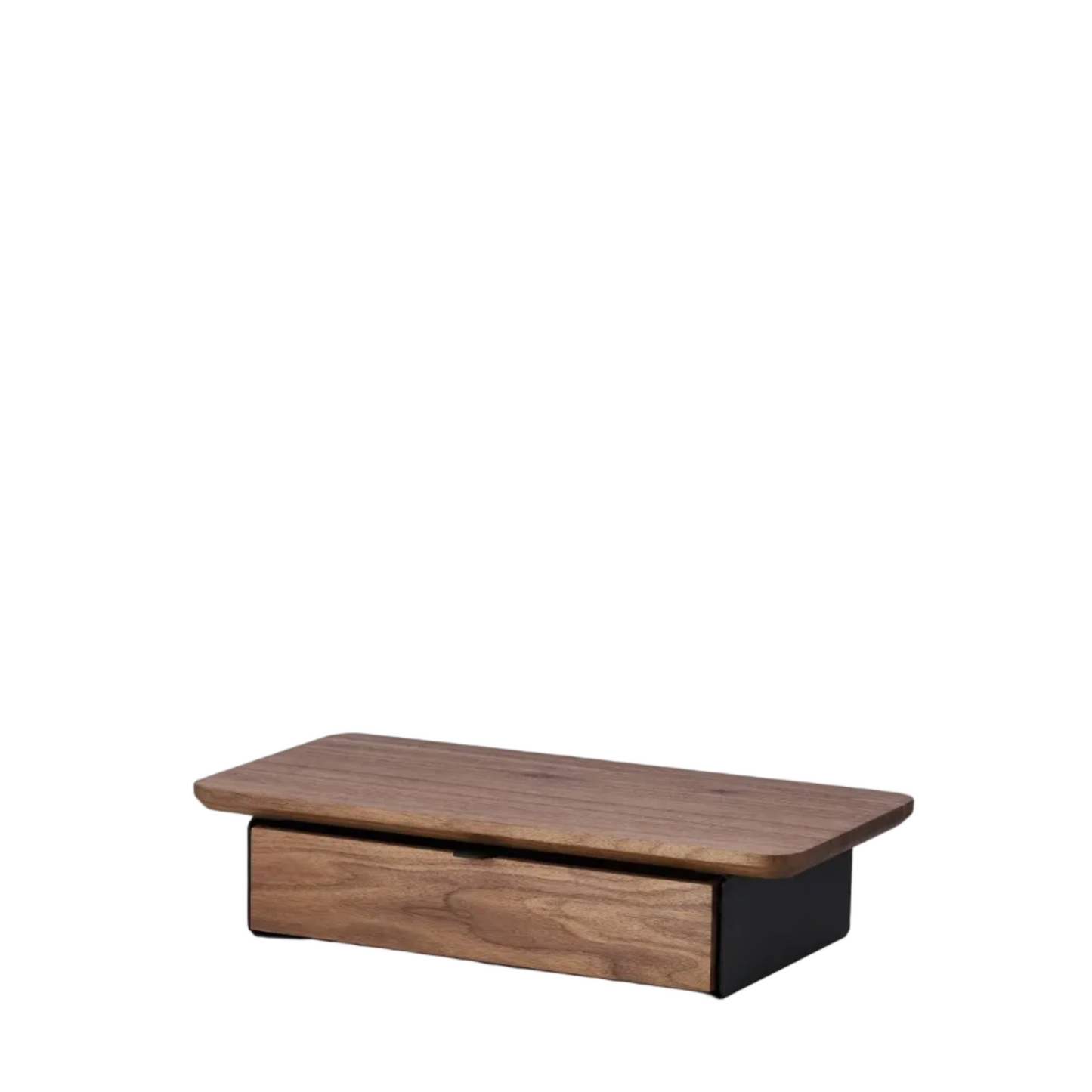 Desk Shelf Mini | Solid Walnut & Black Legs (Single/Dual Drawer)