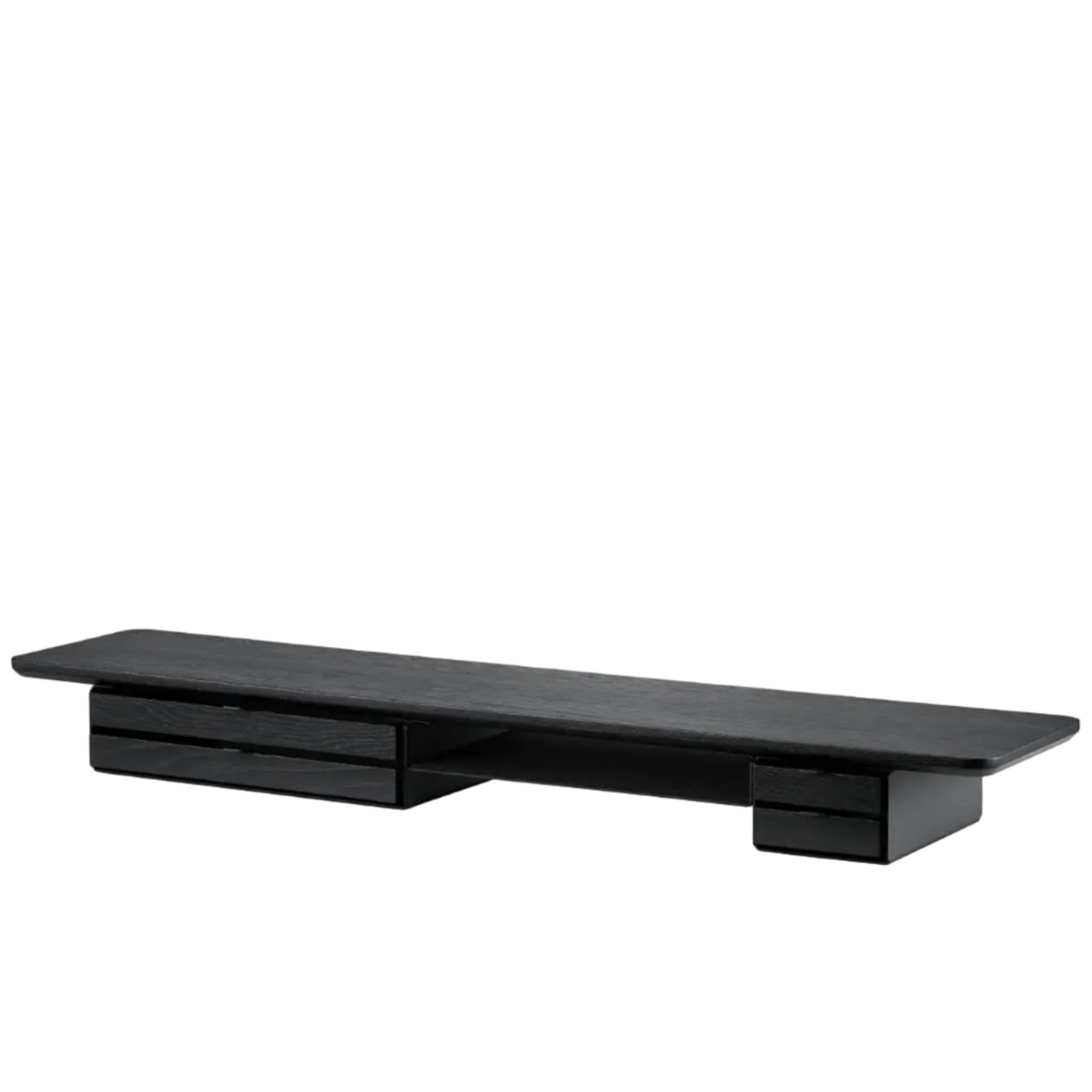 Desk Shelf Pro | Solid Black Walnut & Black Legs (Single/Dual Drawer)