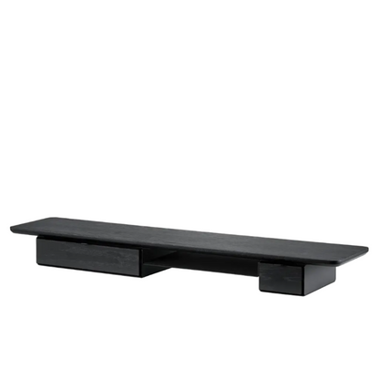 Desk Shelf Pro | Solid Black Walnut & Black Legs (Single/Dual Drawer)