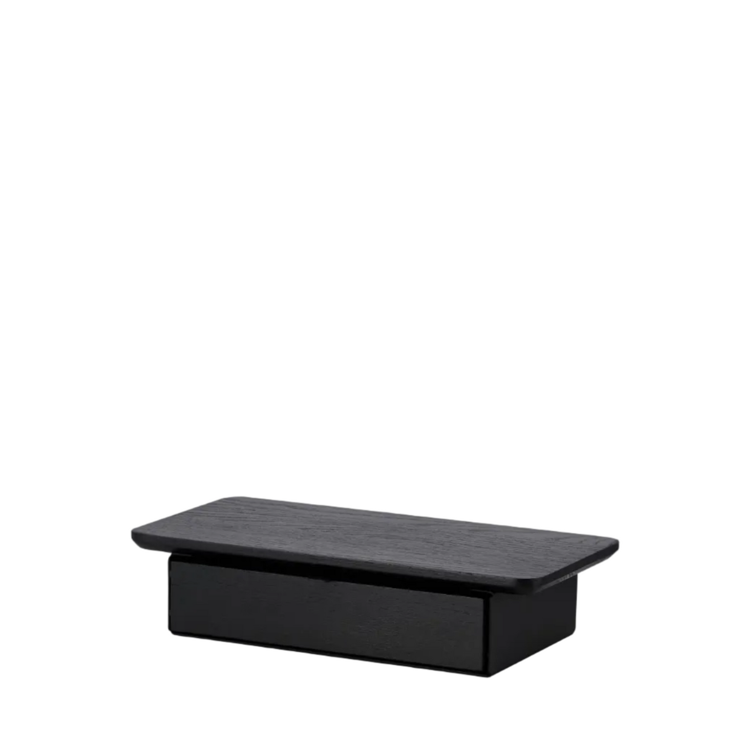 Desk Shelf Mini | Solid Black Walnut & Black Legs (Single/Dual Drawer)