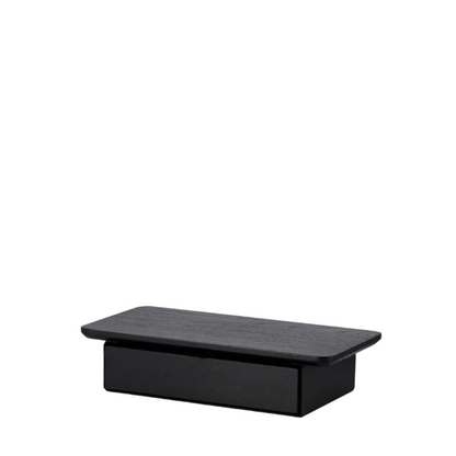 Desk Shelf Mini | Solid Black Walnut & Black Legs (Single/Dual Drawer)