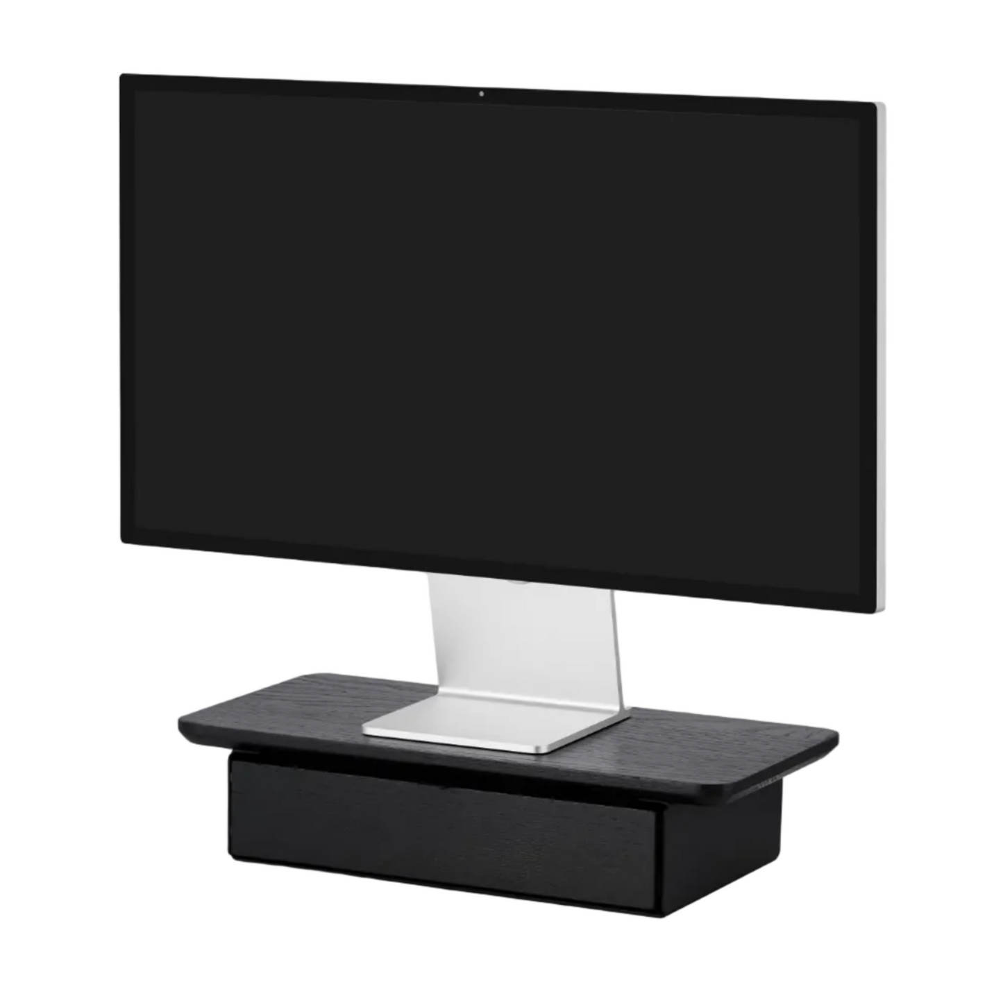 Desk Shelf Mini | Solid Black Walnut & Black Legs (Single/Dual Drawer)