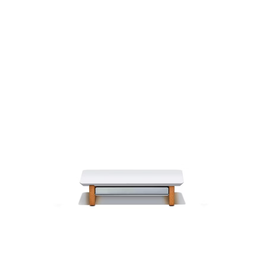 Matte White Desk Shelf | Modular Ergonomic Monitor Riser & Organizer
