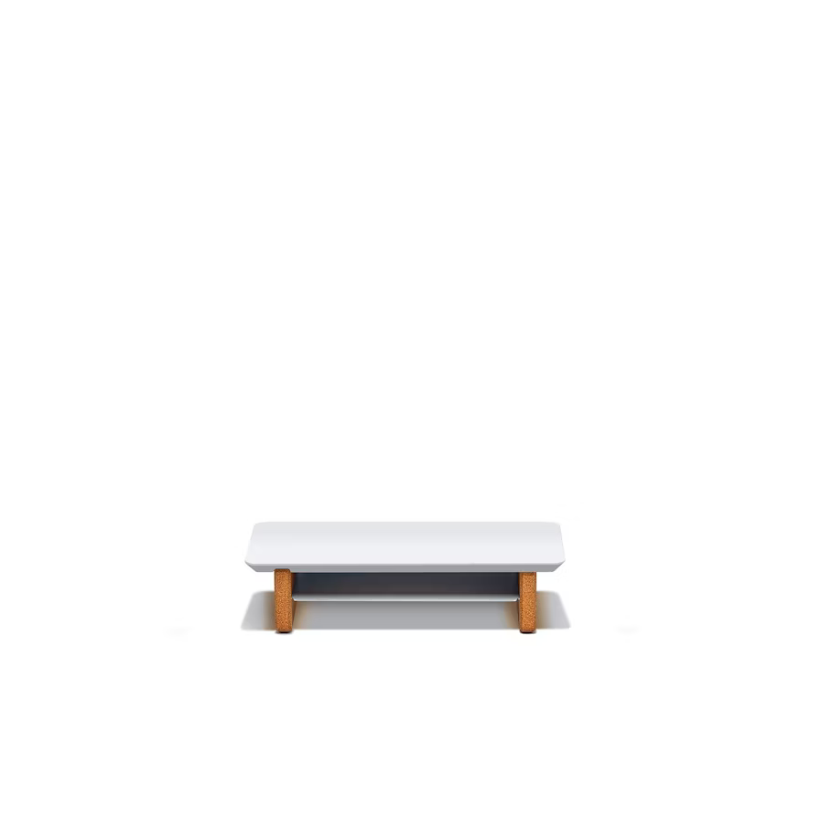 Matte White Desk Shelf | Modular Ergonomic Monitor Riser & Organizer