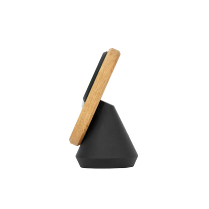 MagSafe iPhone Stand | Solid Oak & Stee