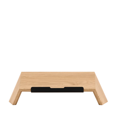 Solid Wood Laptop Stand | Handcrafted Ergonomic Riser (Oak Medium / Oak Large)