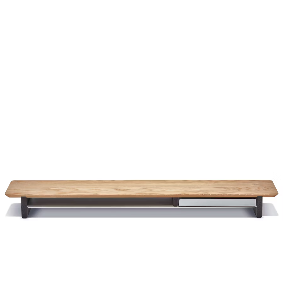 Solid Oak Desk Shelf | Modular Ergonomic Monitor Riser