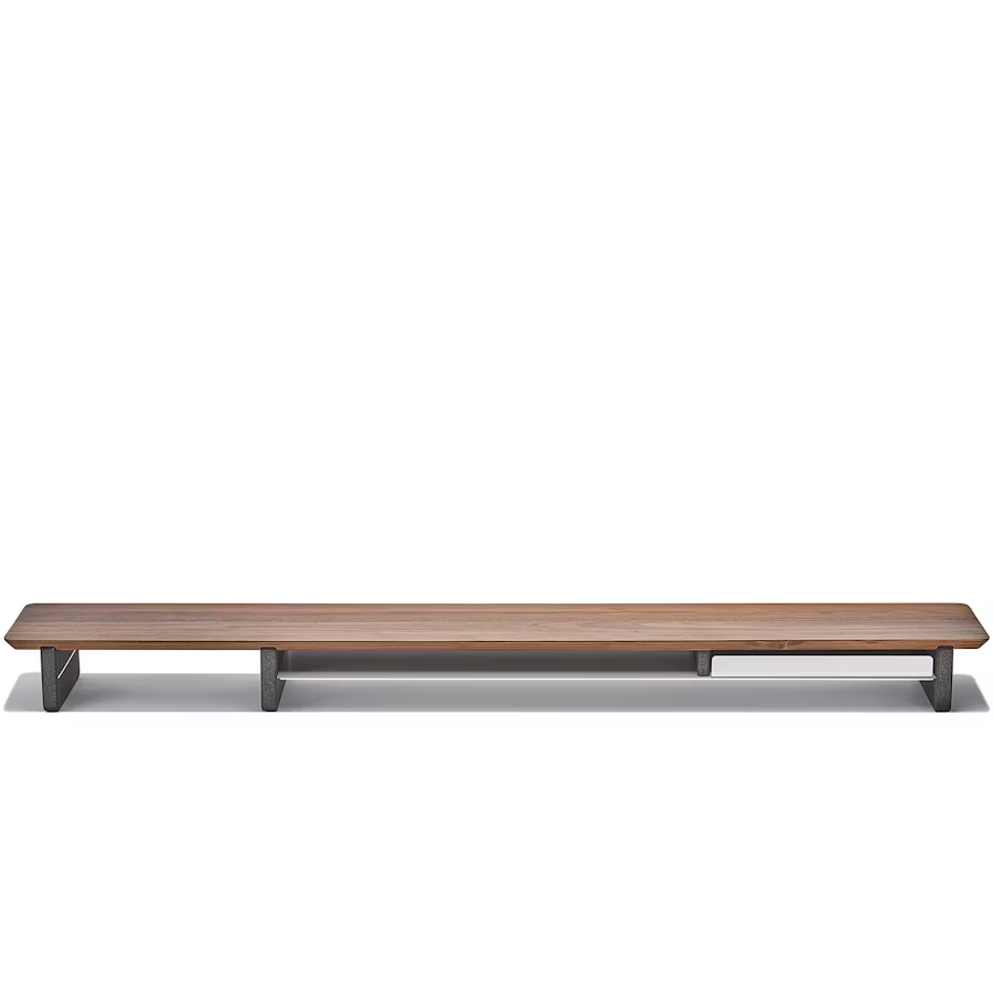 Solid Walnut Desk Shelf | Modular Ergonomic Monitor Riser