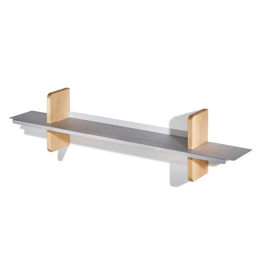 Maple Wall Shelf | Modular Hardwood & Aluminum Display System