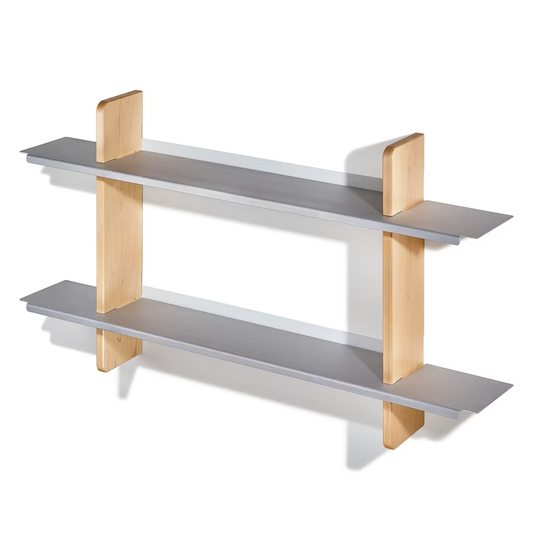 Maple Wall Shelf | Modular Hardwood & Aluminum Display System