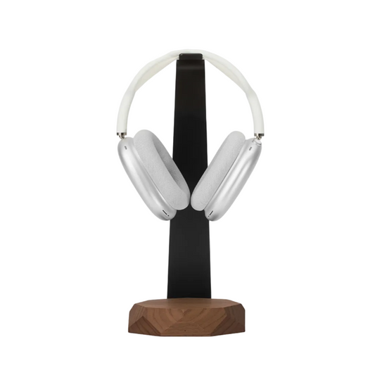 2-in-1 Headphone Stand & Wireless Charger | Solid Walnut & Steel
