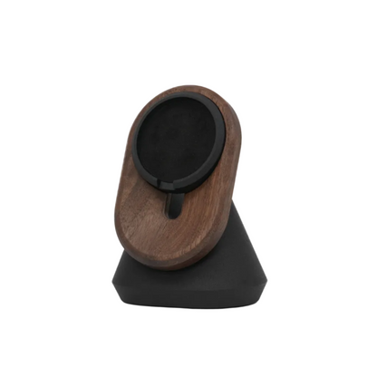 MagSafe iPhone Stand | Solid Walnut & Steel