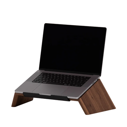 Solid Walnut Laptop Stand | Handcrafted Ergonomic Riser (Medium/Large)
