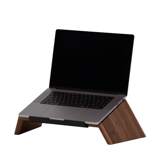 Solid Walnut Laptop Stand | Handcrafted Ergonomic Riser (Medium/Large)