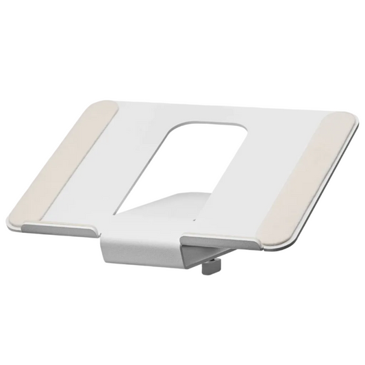 Desk Shelf Laptop Mount | Minimalist Space-Saving Riser (Medium/Large White)