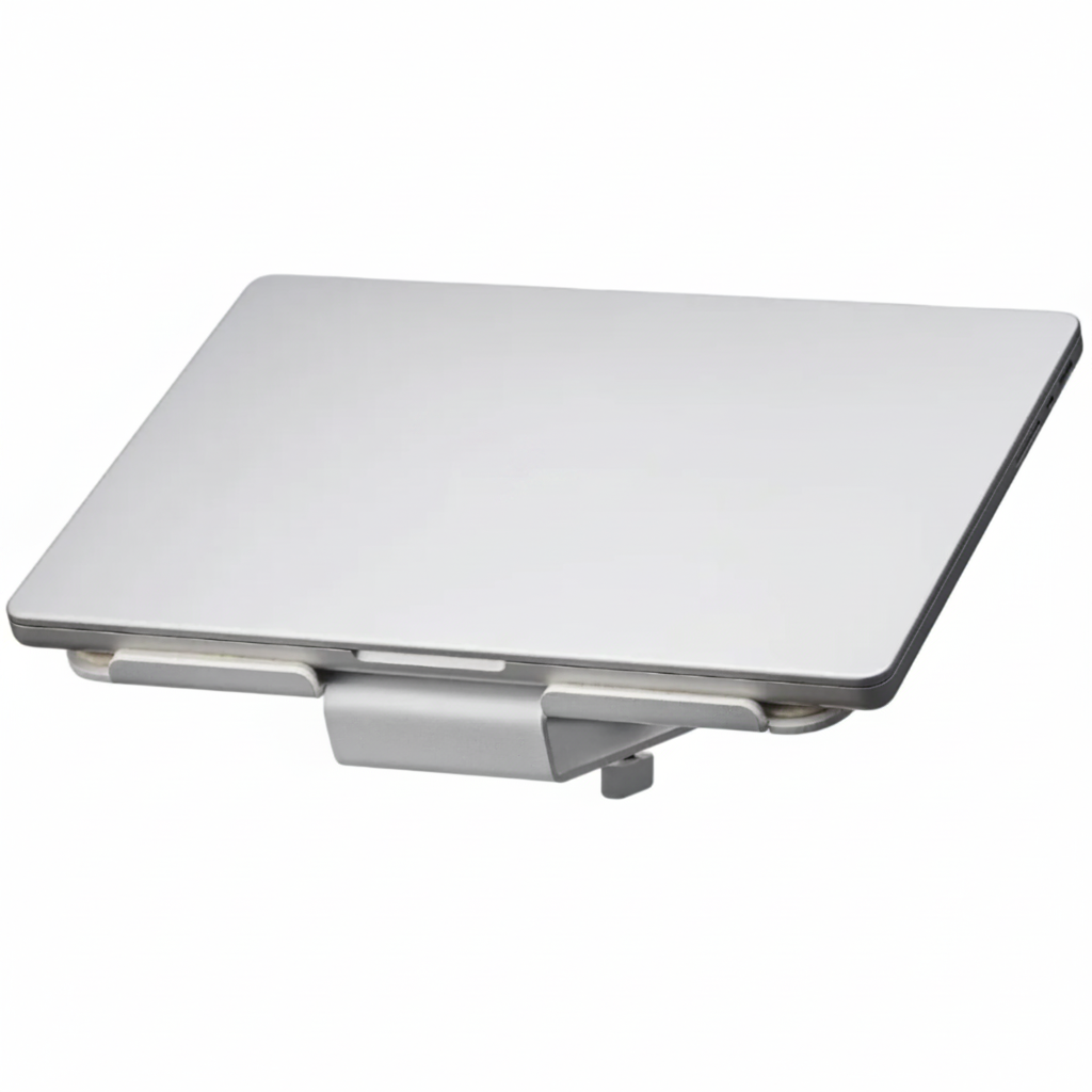 Desk Shelf Laptop Mount | Minimalist Space-Saving Riser (Medium/Large White)