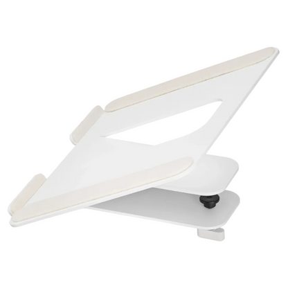 Desk Shelf Laptop Mount | Minimalist Space-Saving Riser (Medium/Large White)