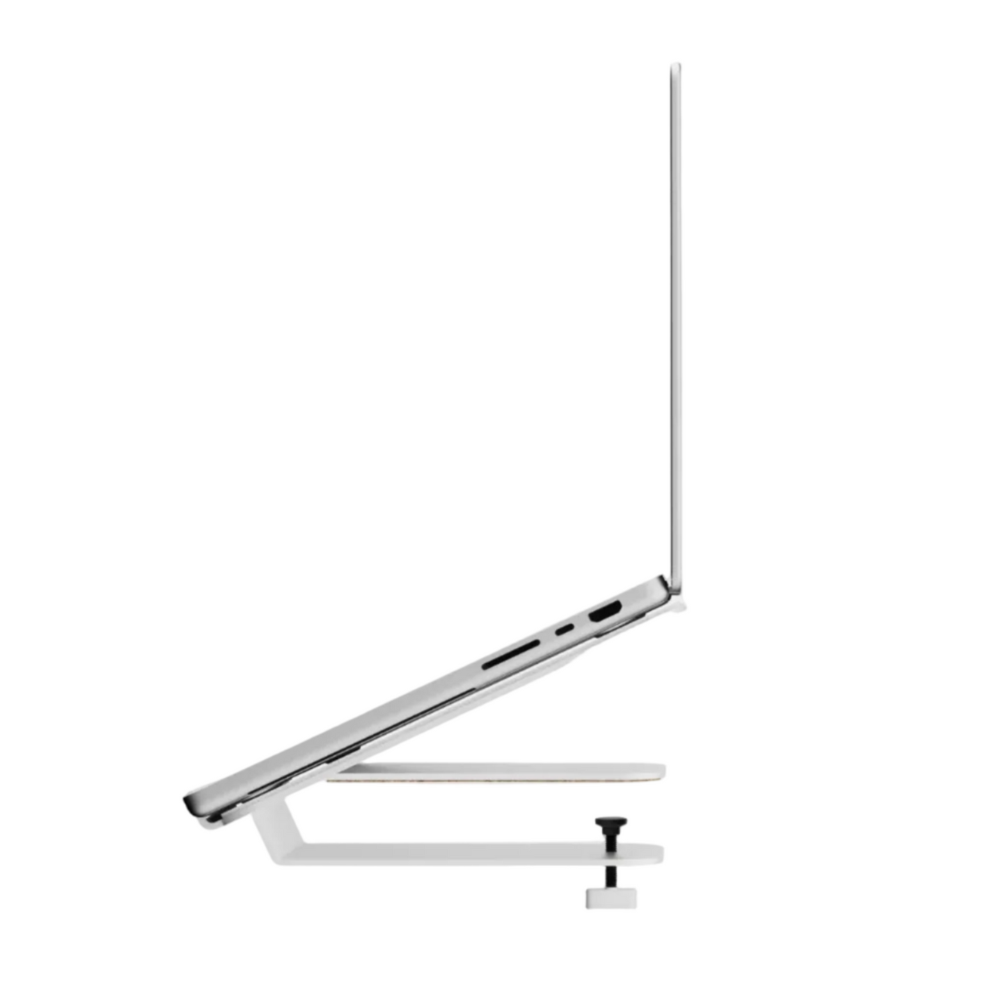 Desk Shelf Laptop Mount | Minimalist Space-Saving Riser (Medium/Large White)