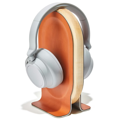 Maple Headphone Stand | Solid Hardwood & Steel Display