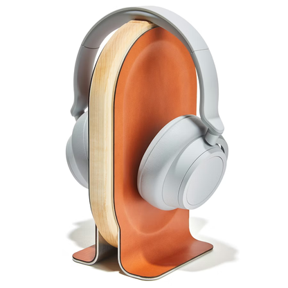 Maple Headphone Stand | Solid Hardwood & Steel Display