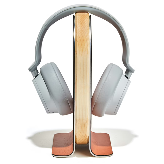 Maple Headphone Stand | Solid Hardwood & Steel Display
