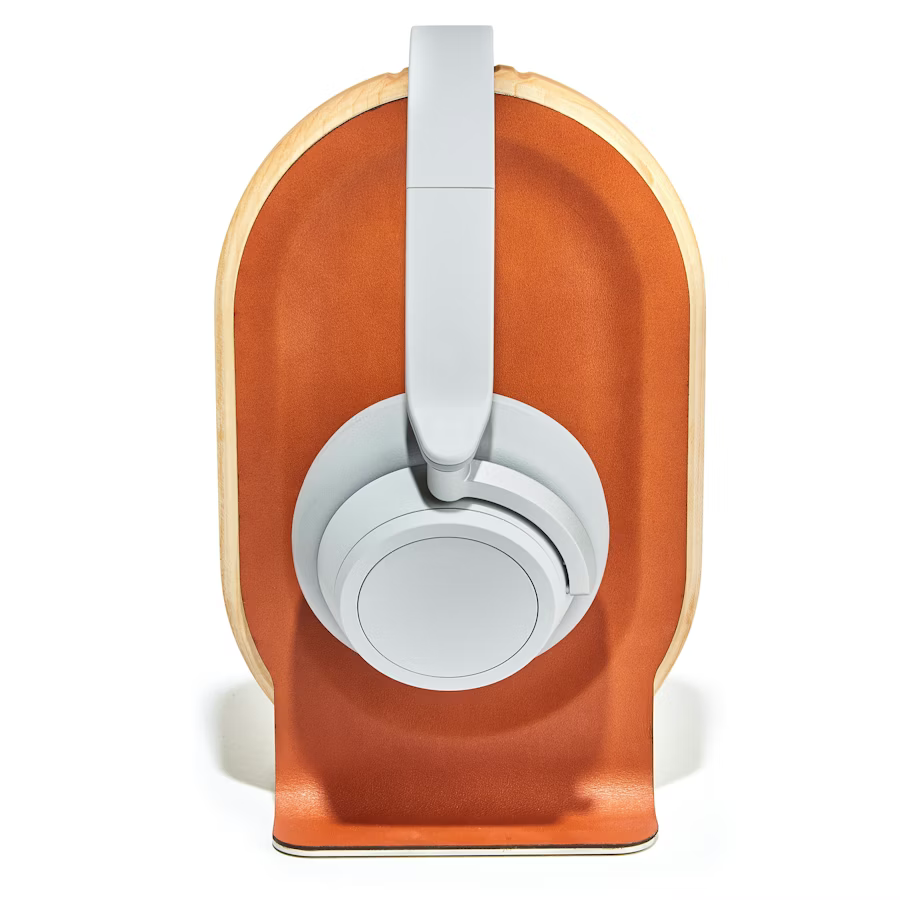 Maple Headphone Stand | Solid Hardwood & Steel Display