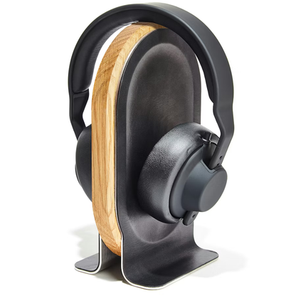 Oak Headphone Stand | Solid White Oak & Steel Display