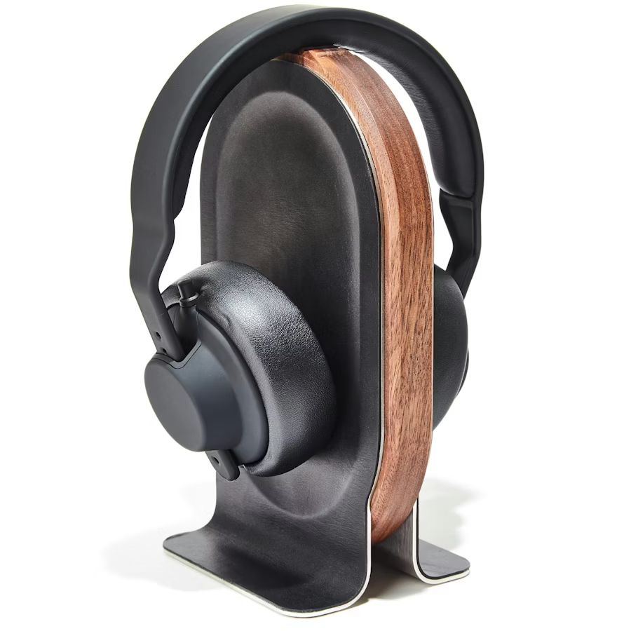 Walnut Headphone Stand | Solid American Walnut & Steel Display